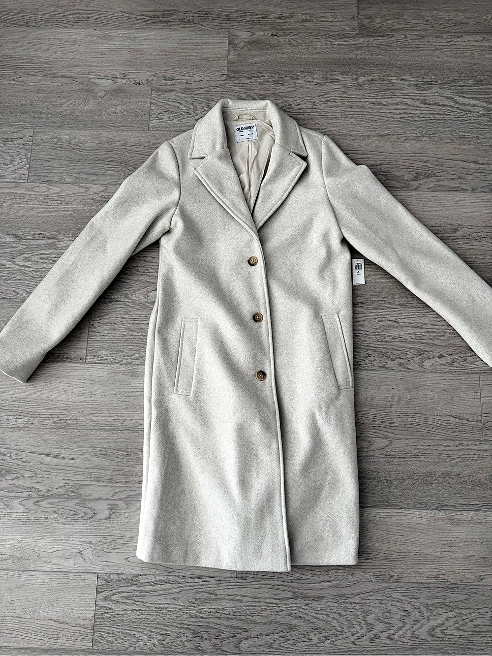 Old Navy Relaxed Car Coat White Medium